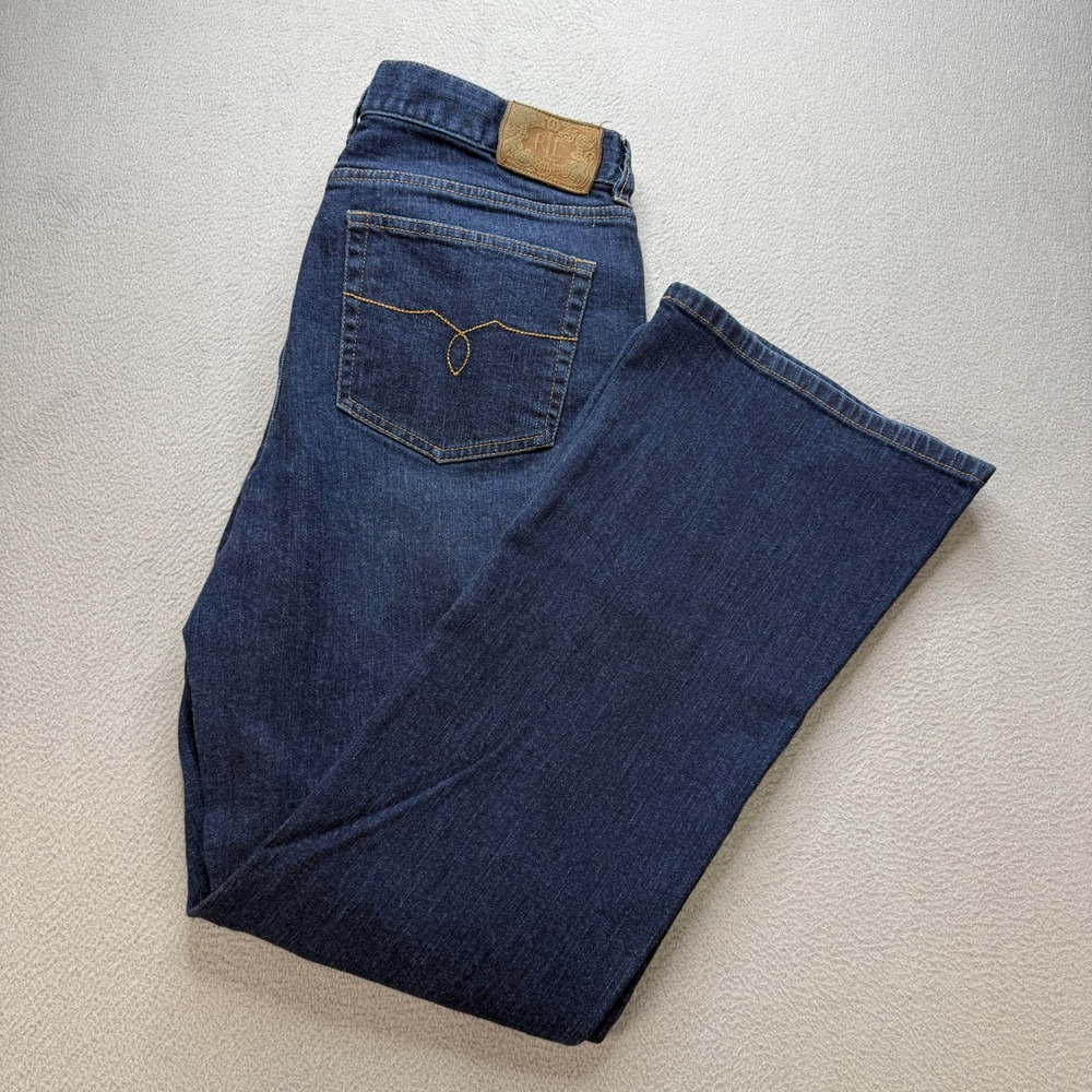 Lauren Jeans Co Premium Jeans Womens 8 Blue Cotton Blend Bootcut Casual
